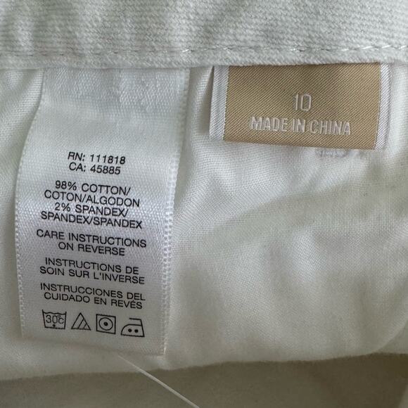 Michael Kors Straight Leg White Denim Jean Pants Womens Size 10 - Picture 15 of 15